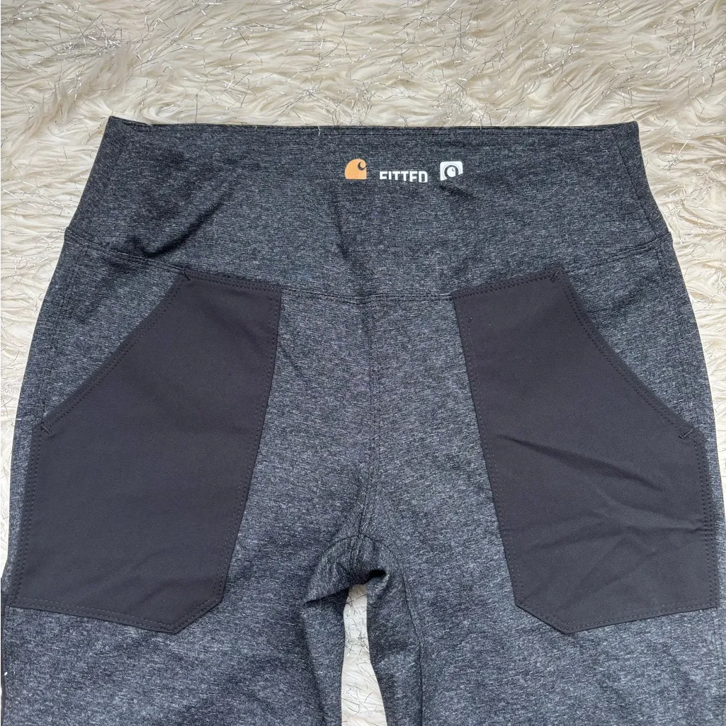 Carhartt Women's Black and Gray Utility With cargo Pockets Leggings Size S(4/6) - Image 4