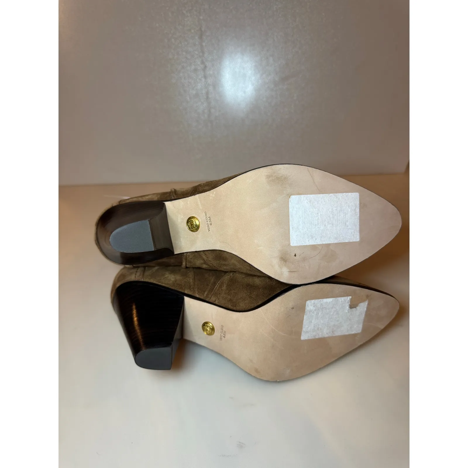 VERONICA BEARD Cody Suede Western Bootie Taupe $595.00 retail price sz 8.5 - Image 8