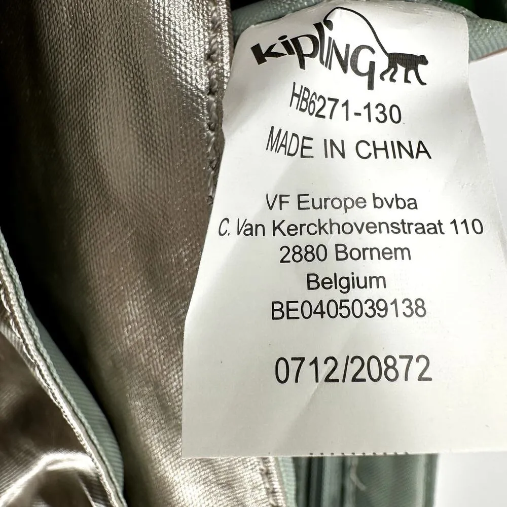 Kipling Maceio Metallic Crossbody Bag Adjustable Strap Keychain Zip Silver OS - Image 8