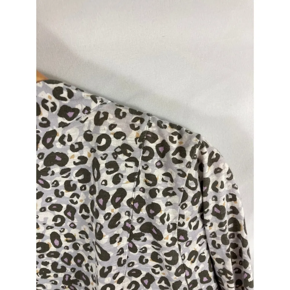 LOGO Lori Goldstein Animal Print Cardigan Size XS - Image 5