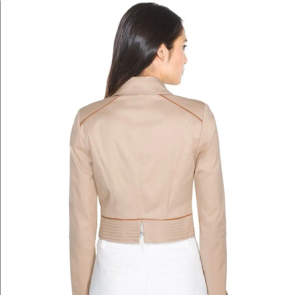WHBM tan military jacket - Image 4