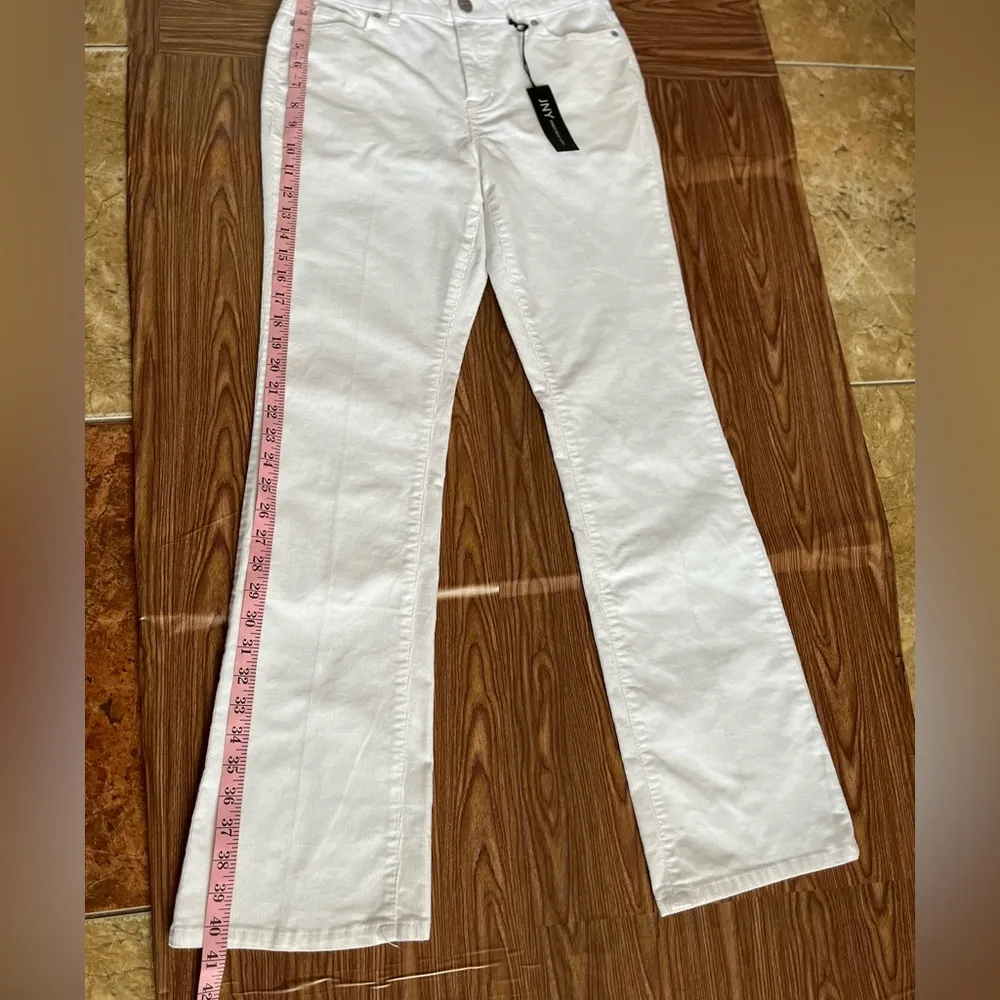 JONES NEW YORK Pants Women’s 6 White Corduroy Skinny Boot High Waist - Image 3