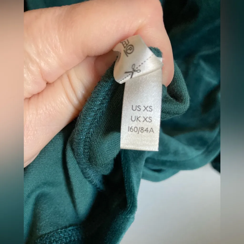 Anthropologie Saturday Sunday Forest Green Rosalind Velvet Tunic Dress #Br - Image 7