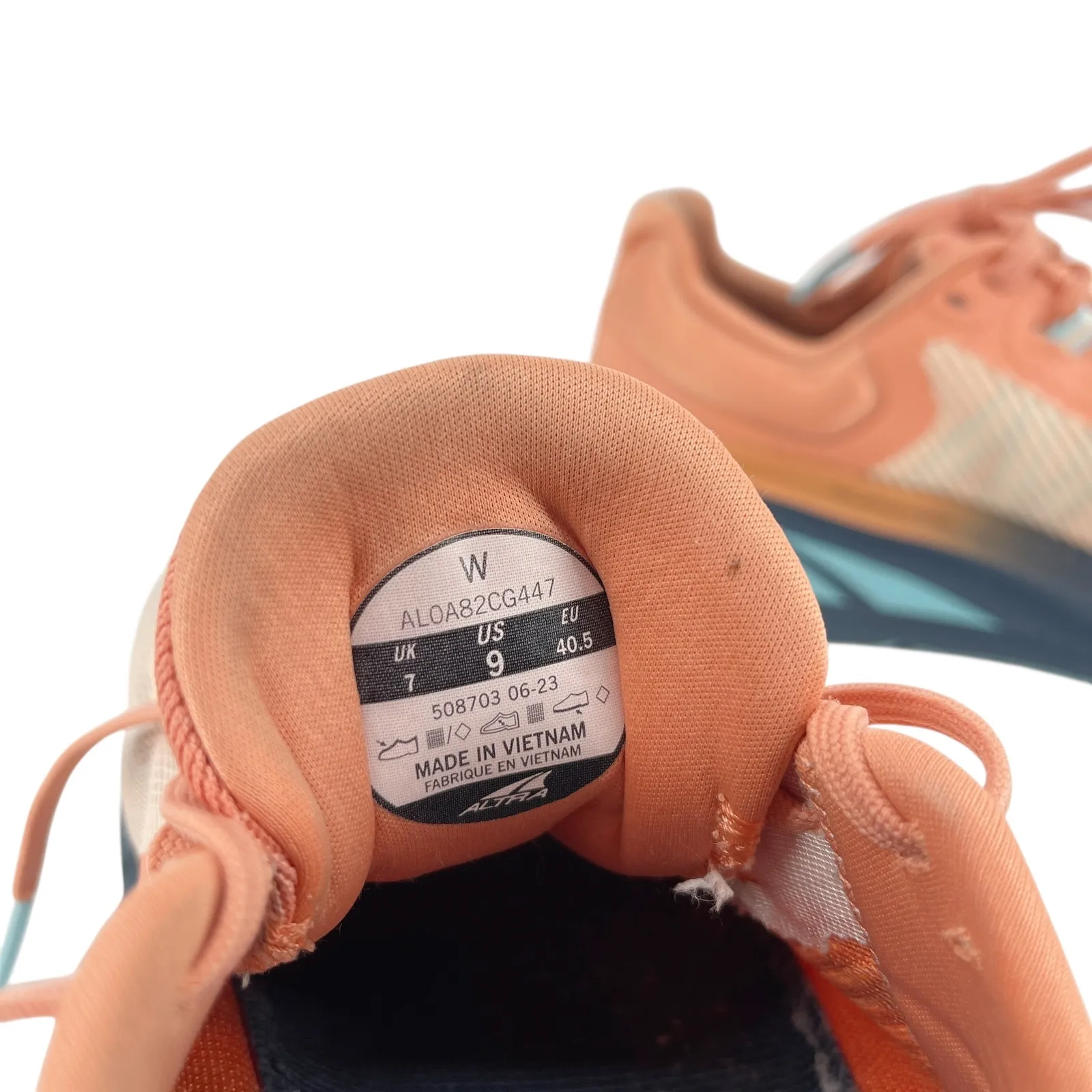 Altra Women's Paradigm 7 Running Walking Sneakers Size 9 Navy Coral Workout - Image 6