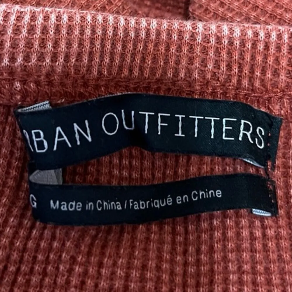 Urban Outfitters Brown Waffle Knit Strapless Corset Bustier Tube Crop Tank Top L - Image 4