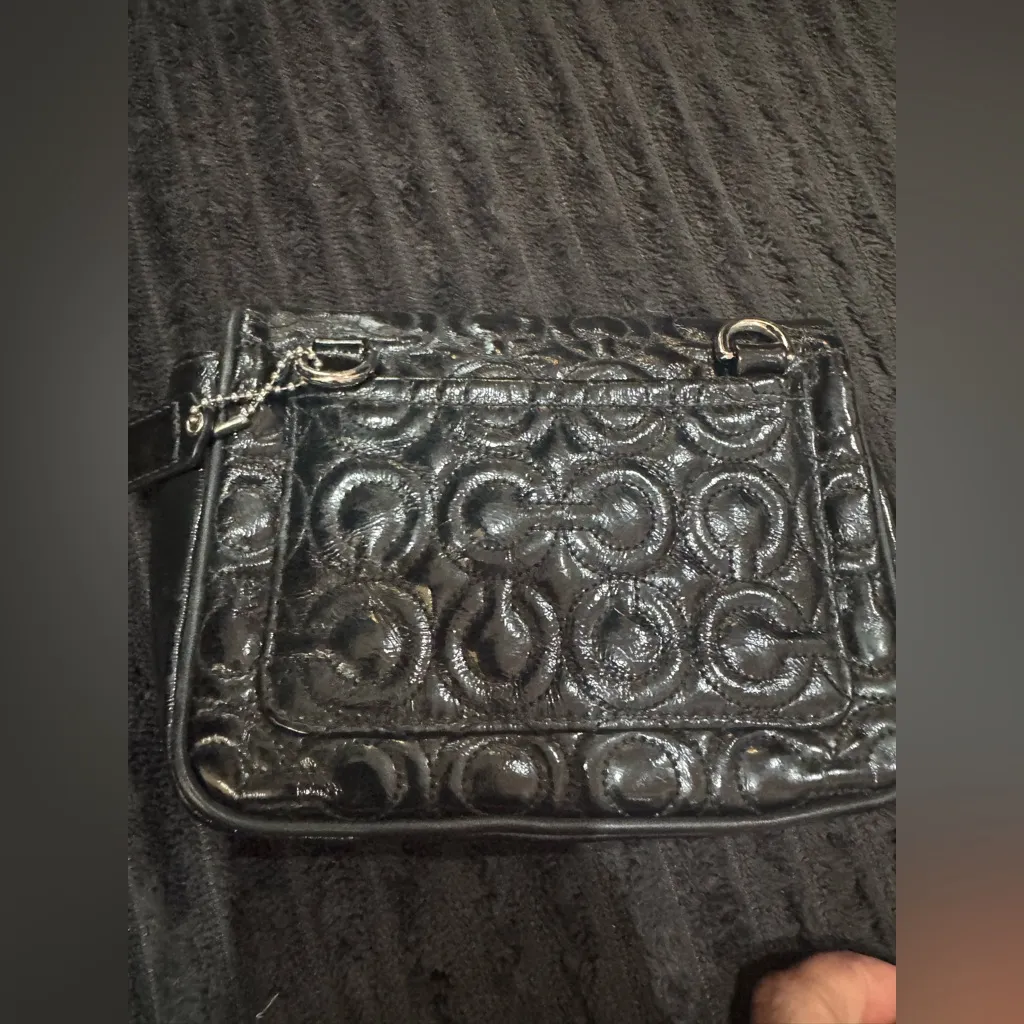 Coach Black Embossed Clutch - Image 7
