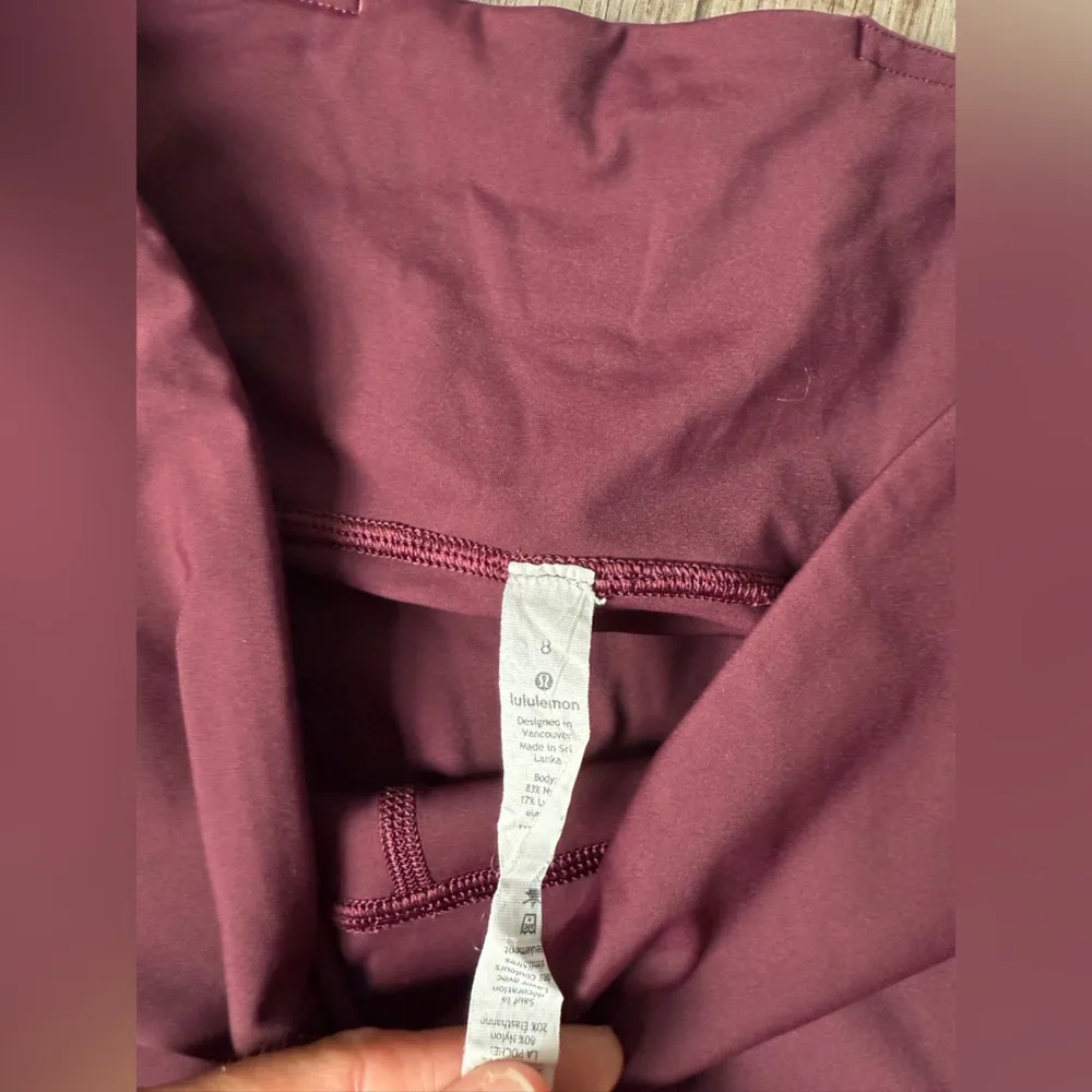 Lululemon Workout Leggings Running Athleisure Pink Purple Size 6 8 - Image 4