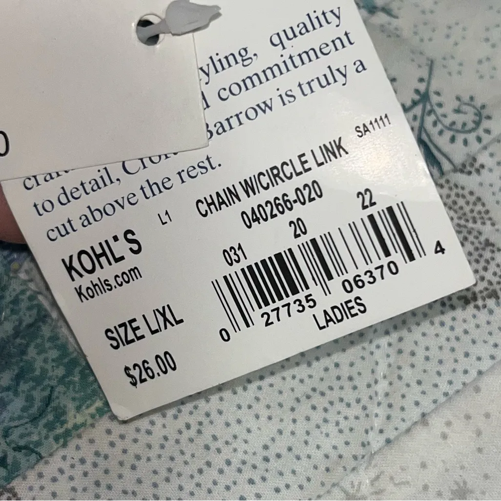 NWT! Croft & Barrow 16 Metal Ring 42” Lobster Claw Hook Belt L/XL - Image 8