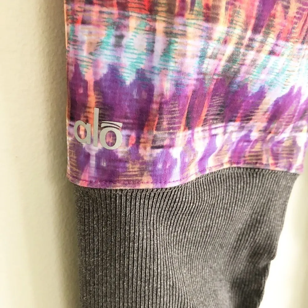 Alo Yoga Goddess Bhakti Print Ribbed Leggings S - Image 7