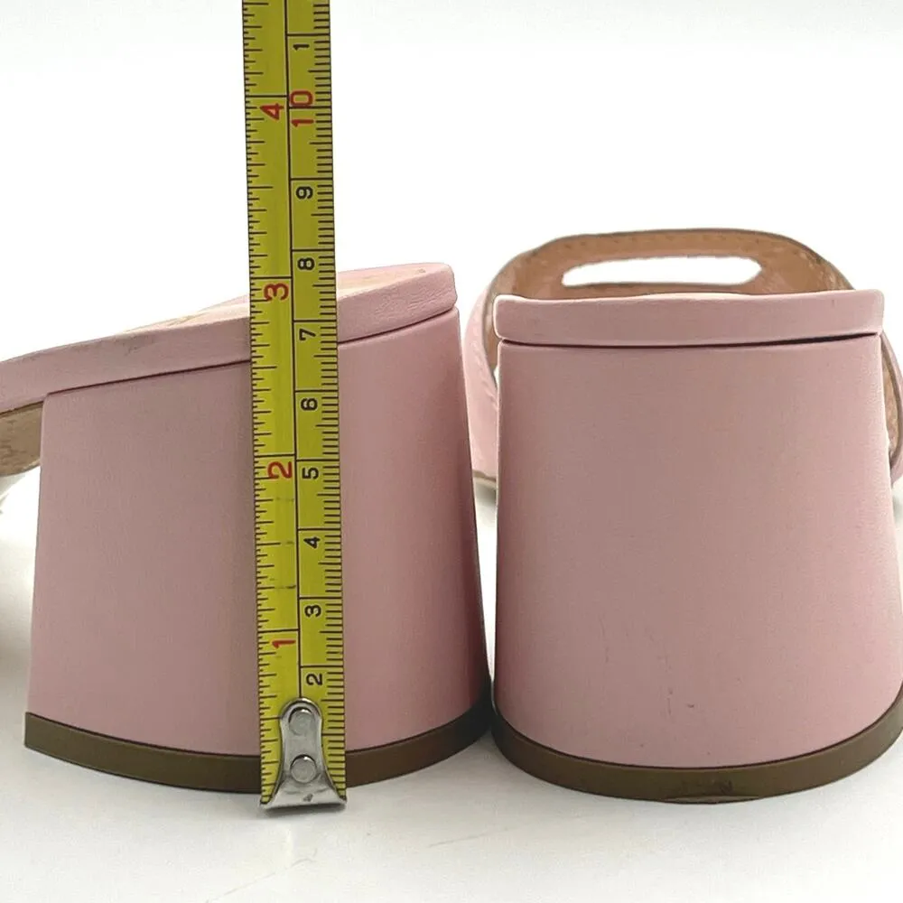 Rupert Sanderson Blush Pink Cut Out Mule Leather Size 9 - Image 5