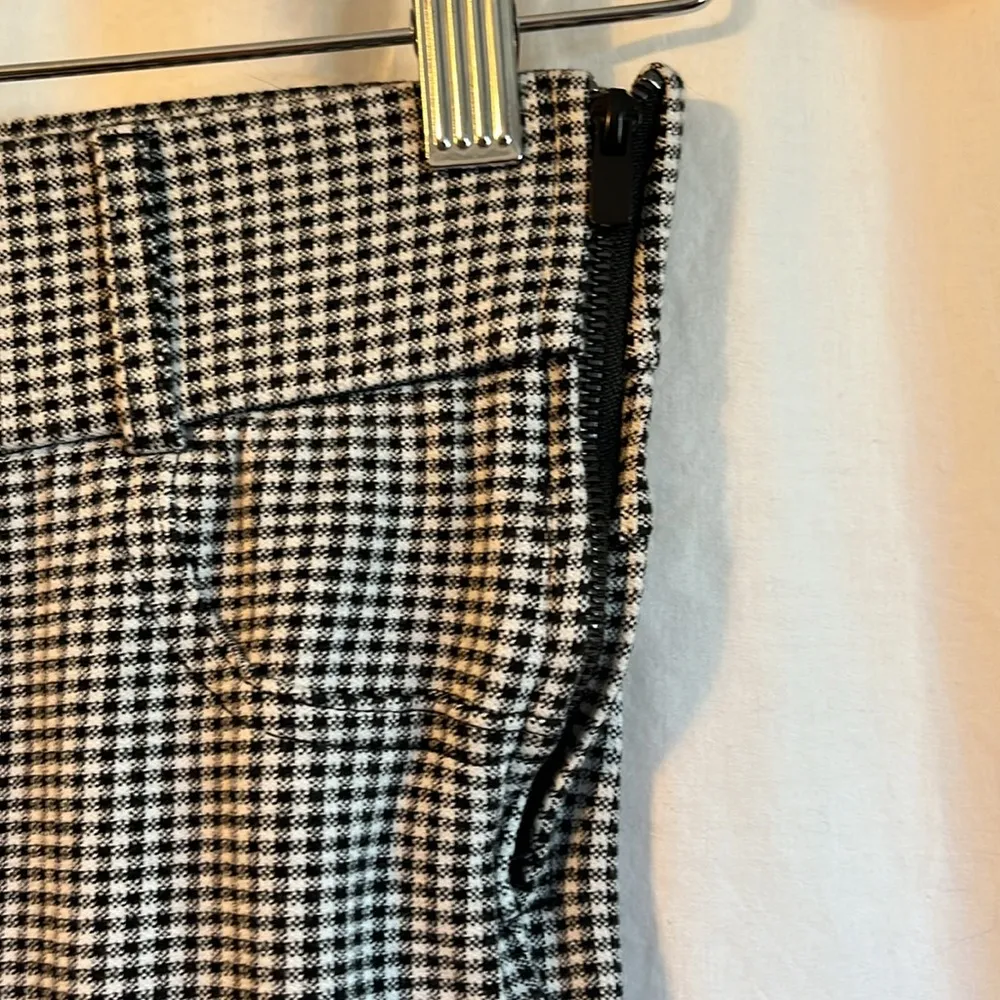 Zara High Rise Stretchy Super Skinny Checkered Gingham Plaid Legging Pants - Image 5