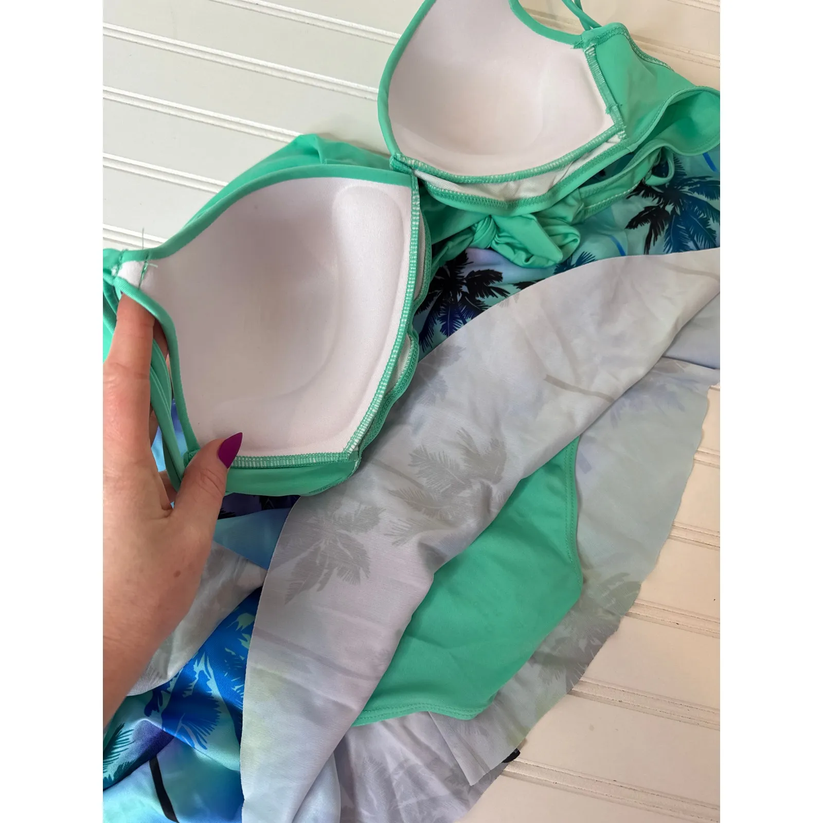 NWT Anne Cole Amazon Twisted Bikini Top Bottom & Skort Swim Bundle of 4 Size XL - Image 9