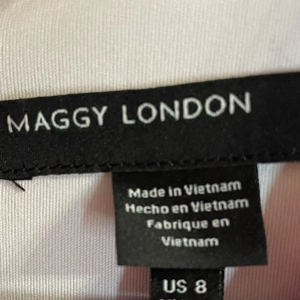 Maggy London Women’s Printed Matte Jersey Stretch Dress Sz 8 - Image 4