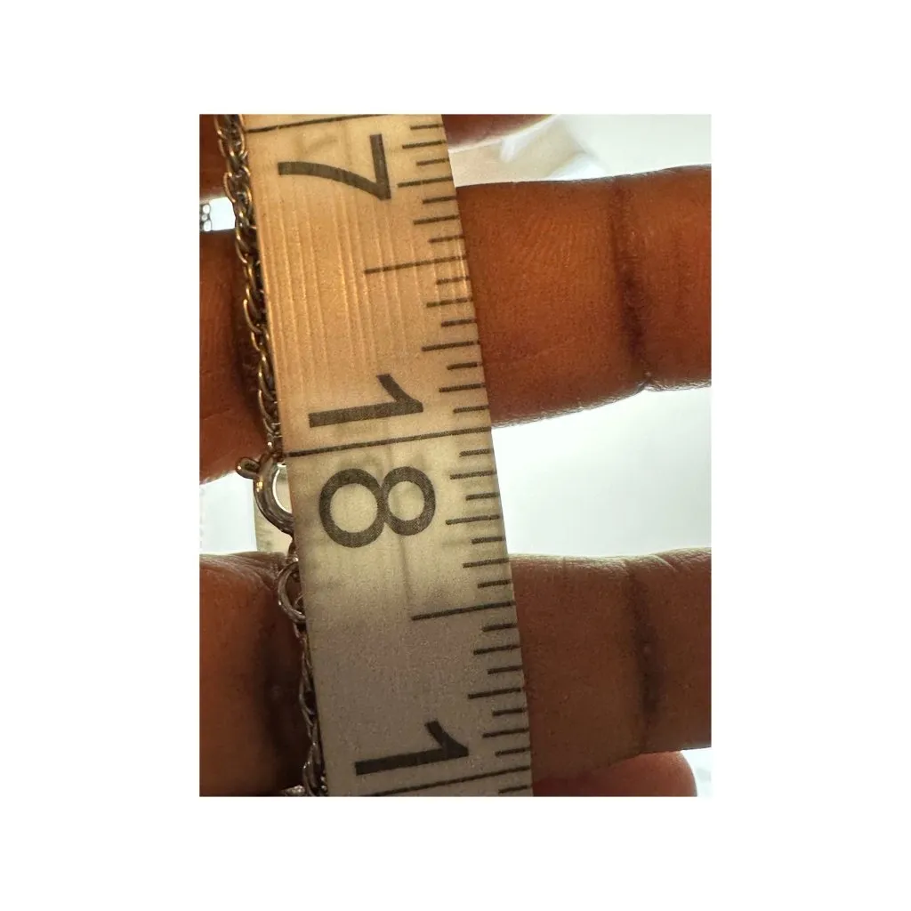 Vintage Blue Rose Ceramic Pendant Necklace With Chain Timeless Jewelry READ - Image 6