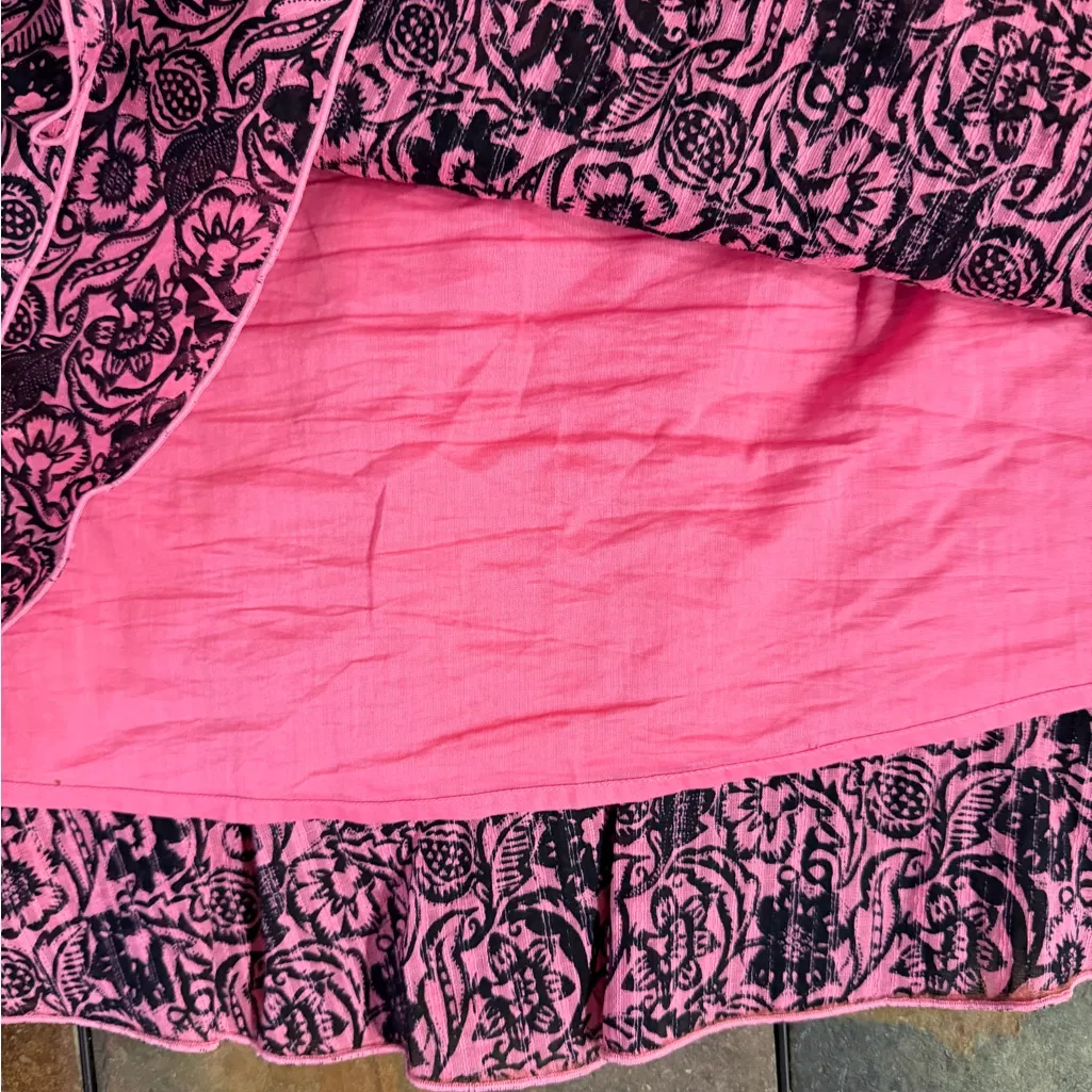 Derek Lam 10 Crosby Asymmetrical Black and Pink Skirt size 10 - Image 5