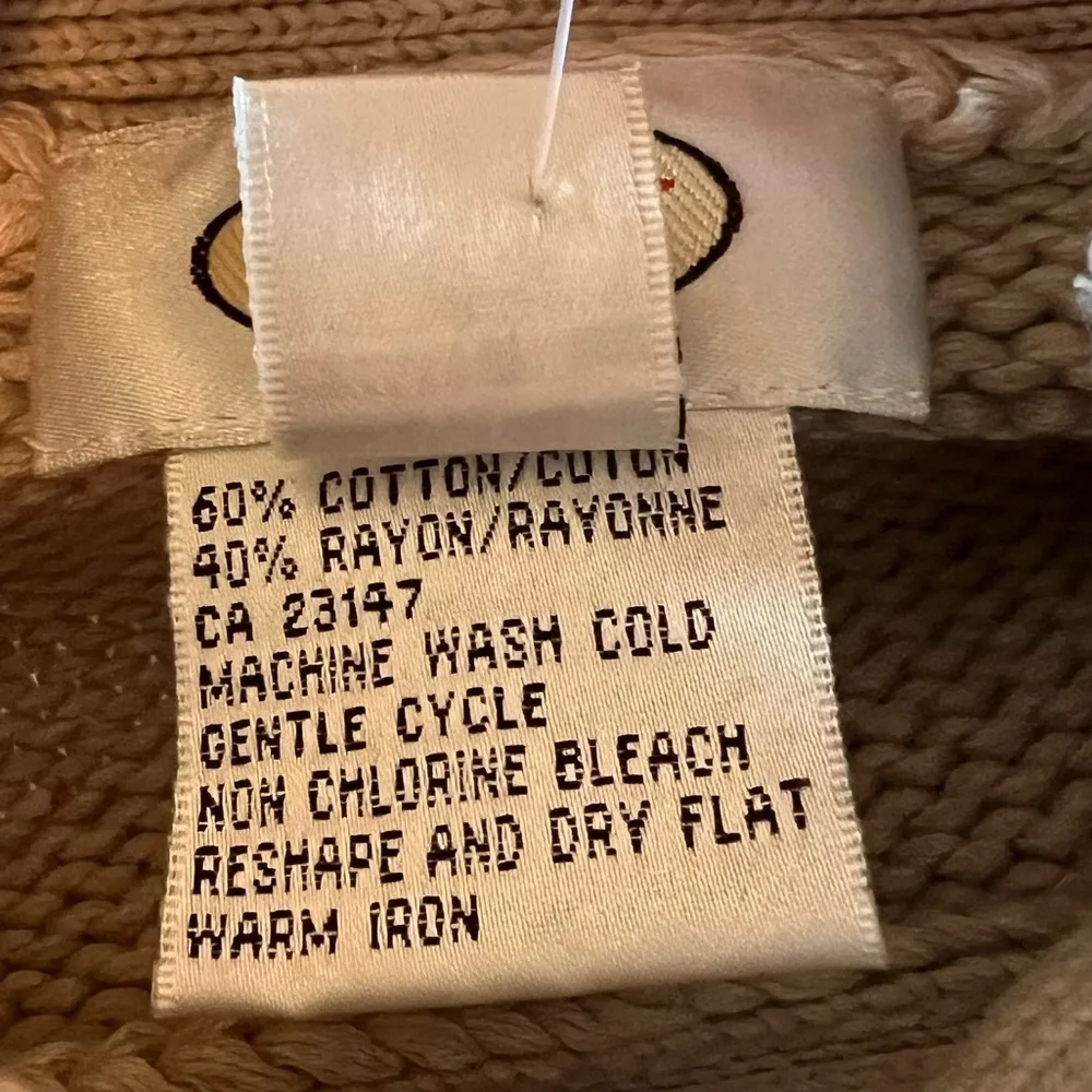 Talbots Sweater With Zipper Detail At Collar And Hem Vintage NWT Size XL - Image 3