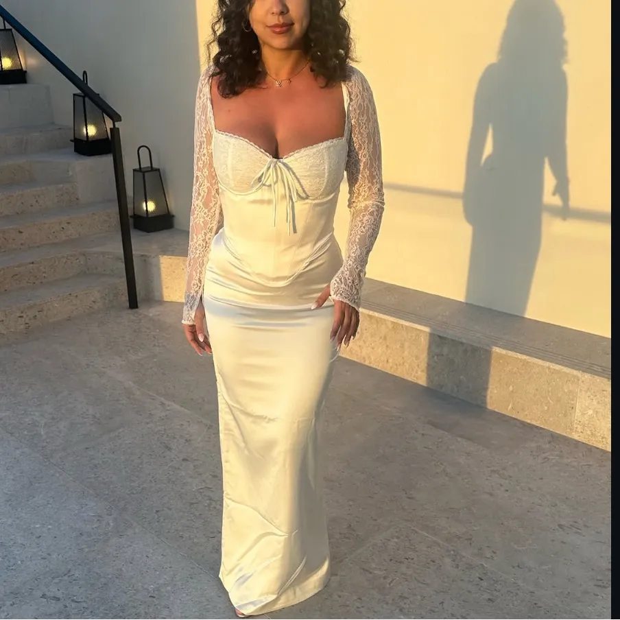 House‎ of CB 'Perdi' Vintage Ivory Satin Maxi Dress NWOT Size M A-C - Image 16