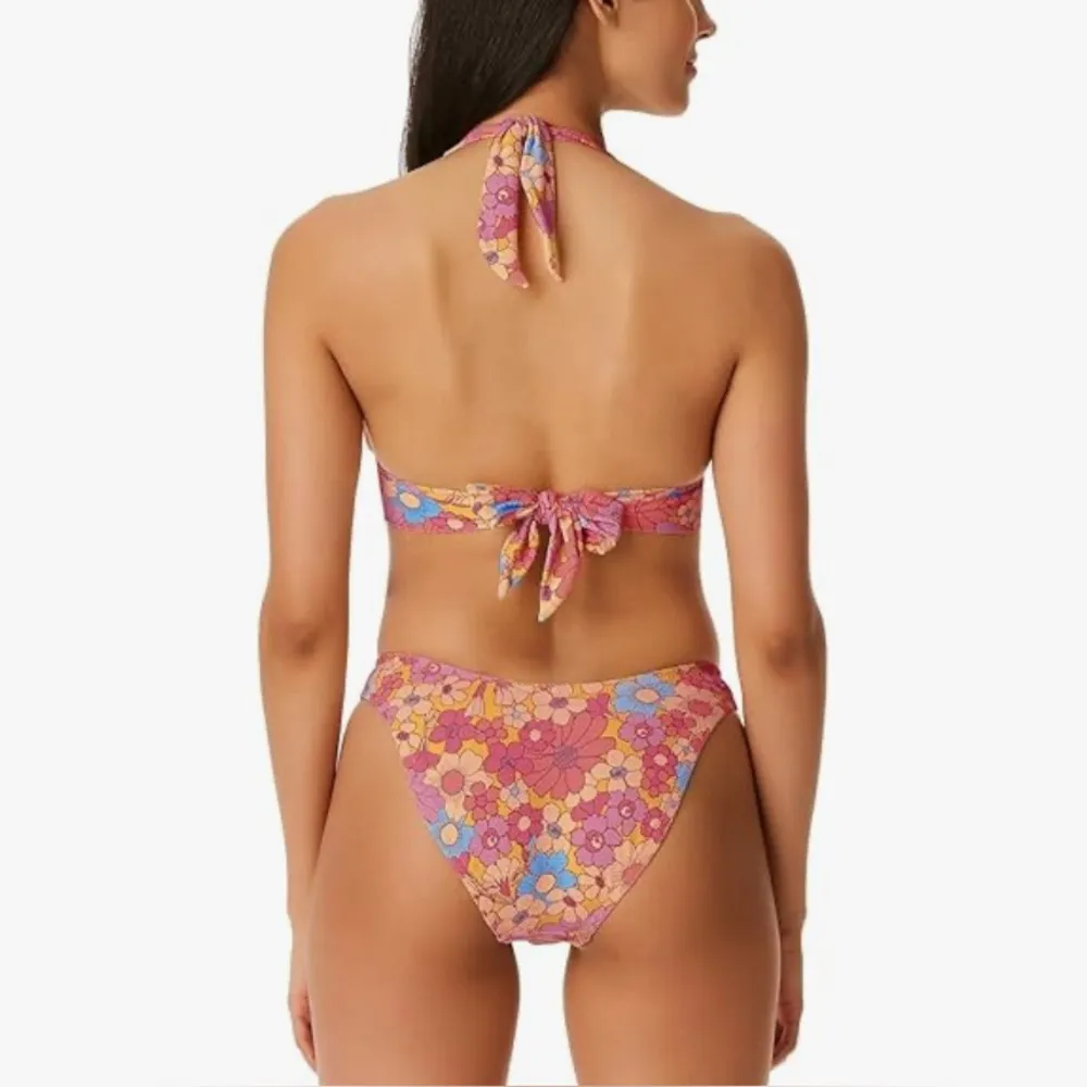 Jessica Simpson Floral Rendevous Halter Swim Top in Flax Multi Size S NEW w/Tag - Image 7