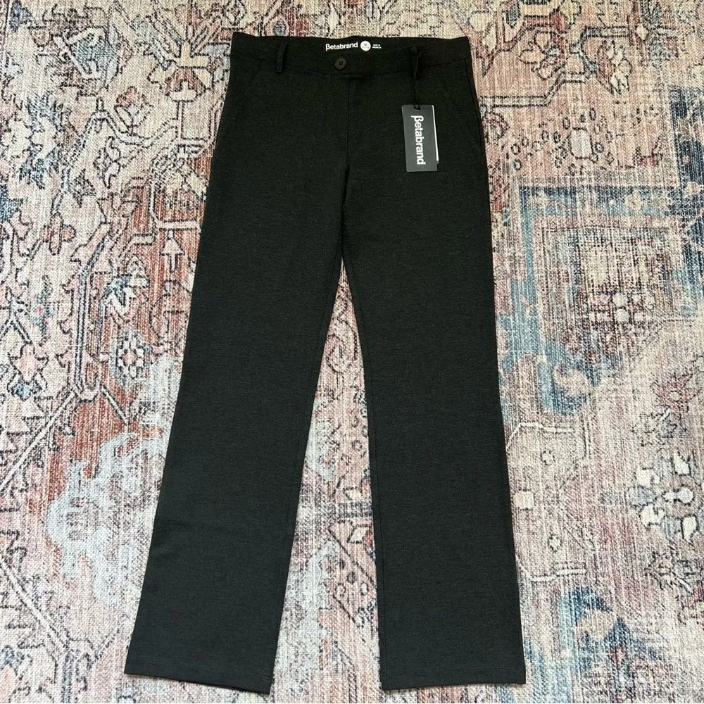 NWT BetaBrand Classic Dress Pant Yoga Pants Straight Leg Charcoal Medium Petite - Image 11