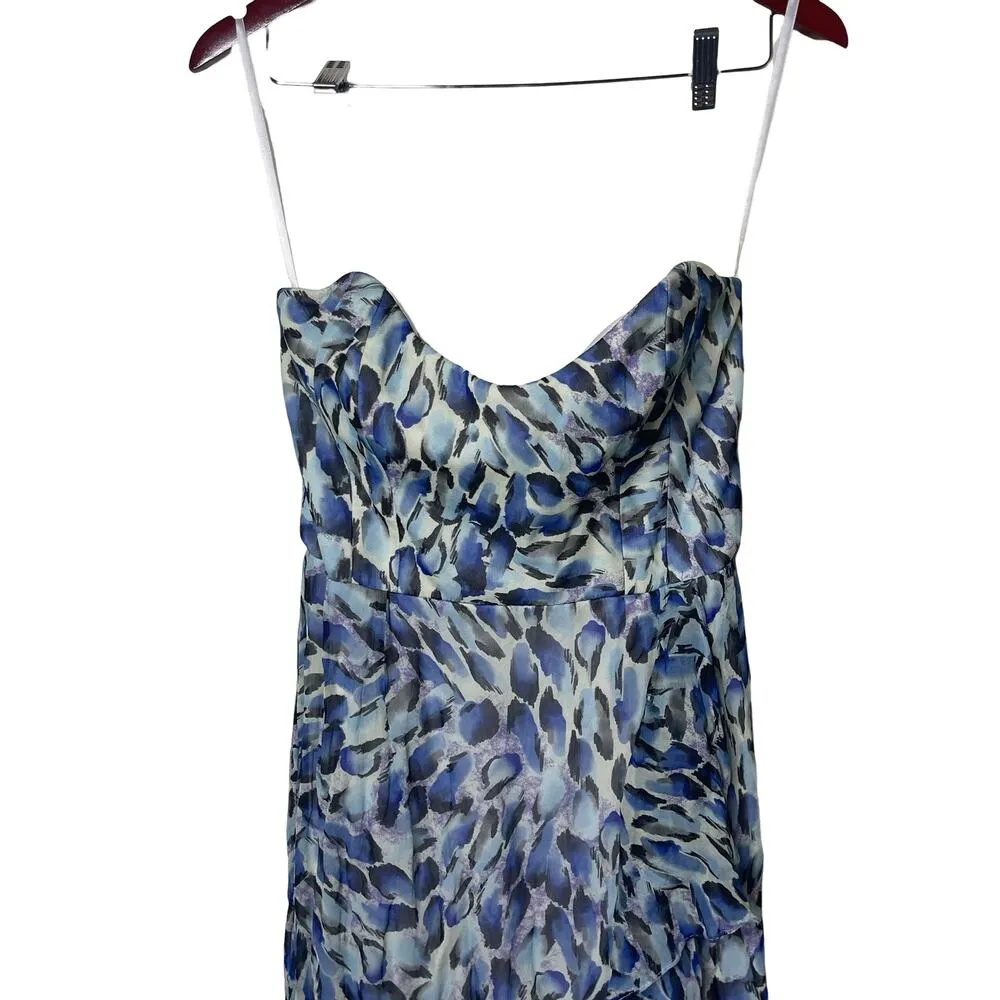 Katie May Baby Cakes Blue Grey sweetheart neck Gown sz M - Image 6