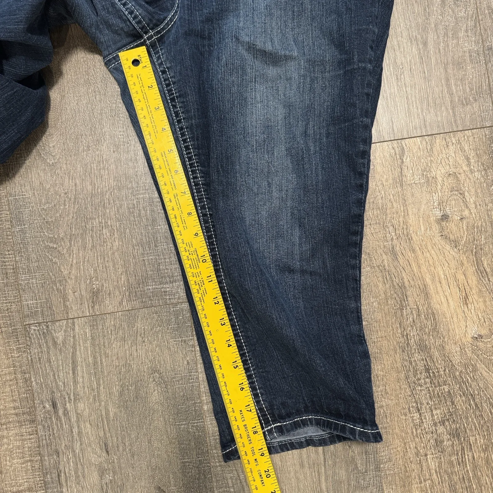 Rue 21 Denim Plus‎ High Waisted Crop Jeans Embellished Pockets Rock Size 16 - Image 7