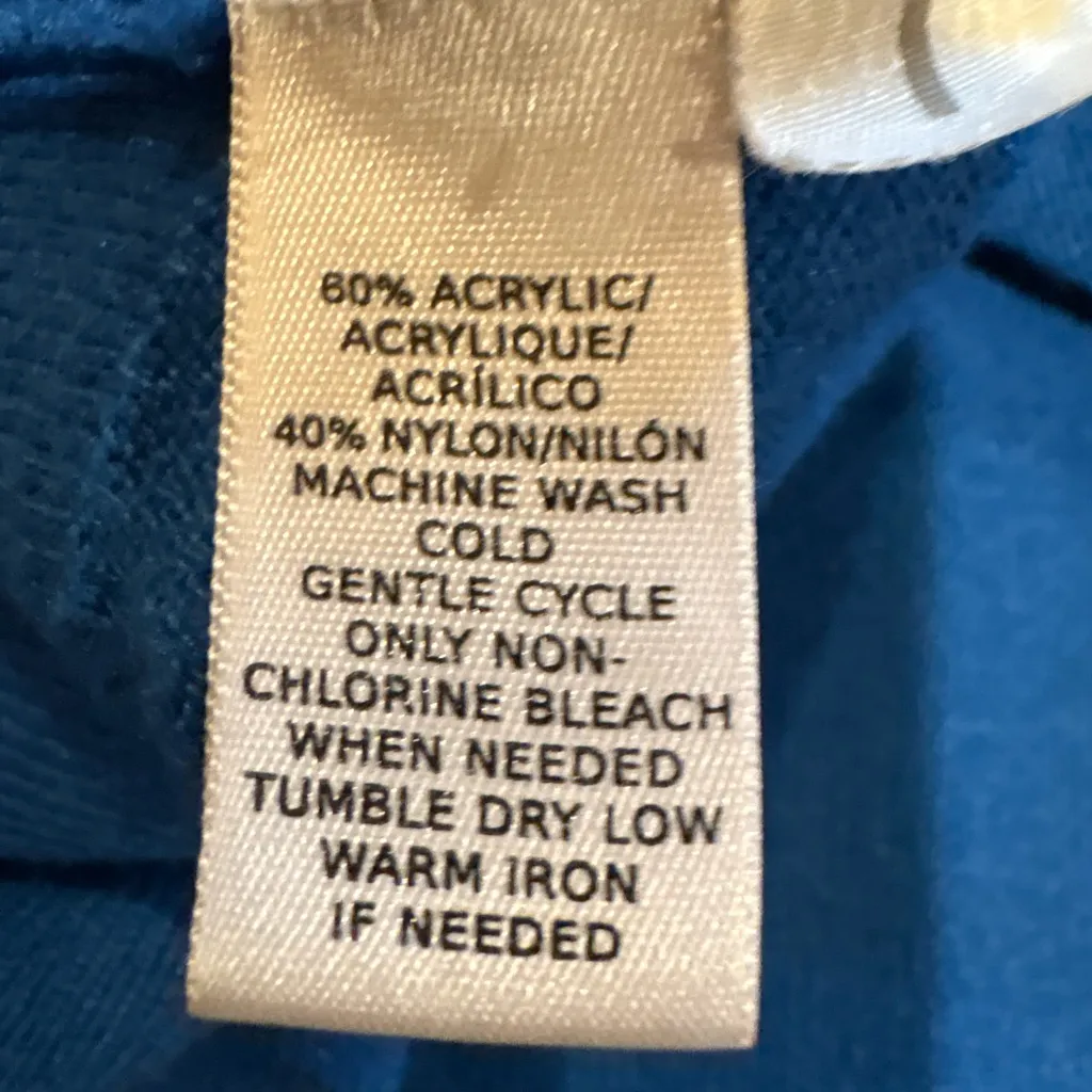 Loft Ann Taylor  blue crew neck sweater rounded hem women’s L - Image 7