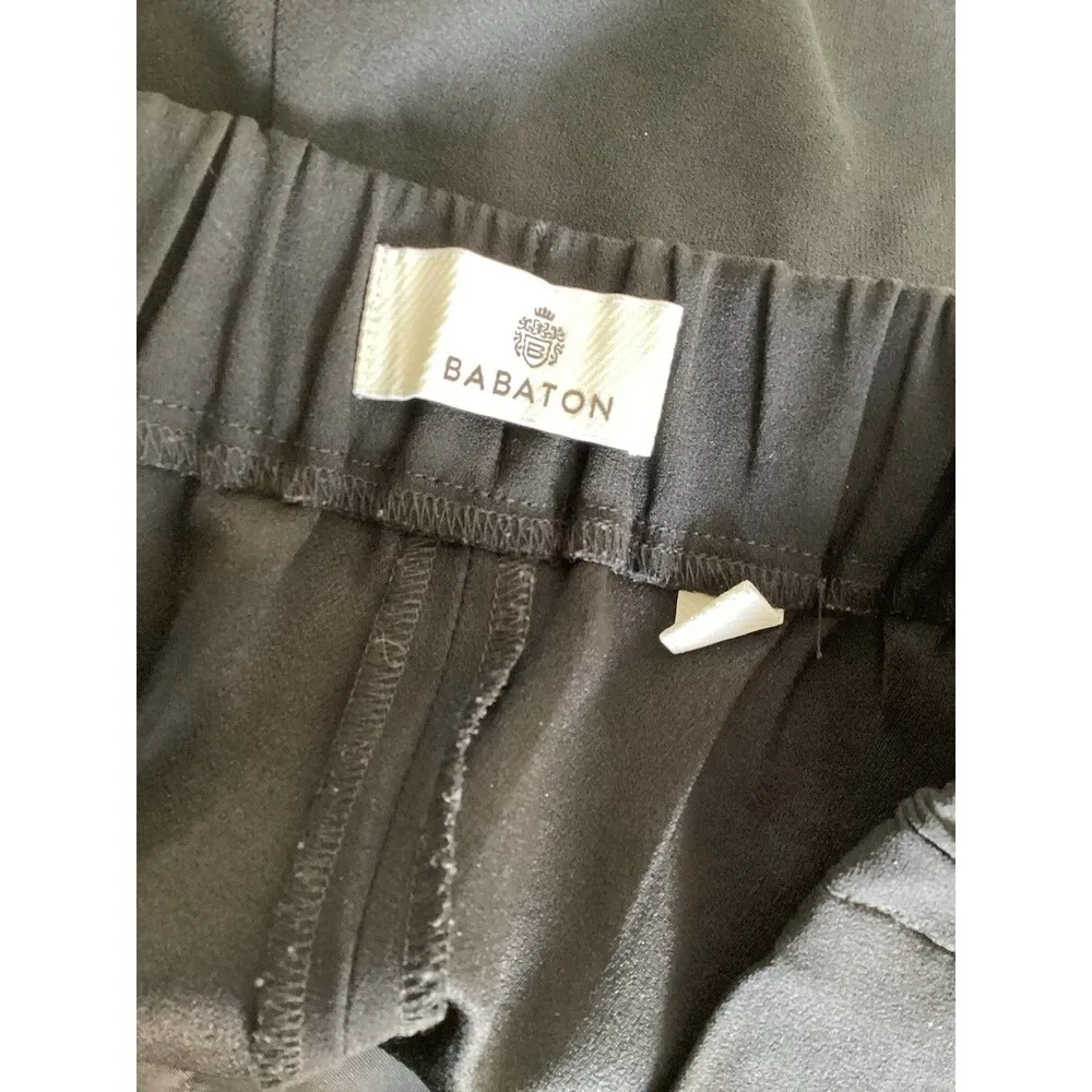 Aritzia Babaton Black Crepe Cohen Tapered Ankle Trouser Pants High Rise 8 - Image 5