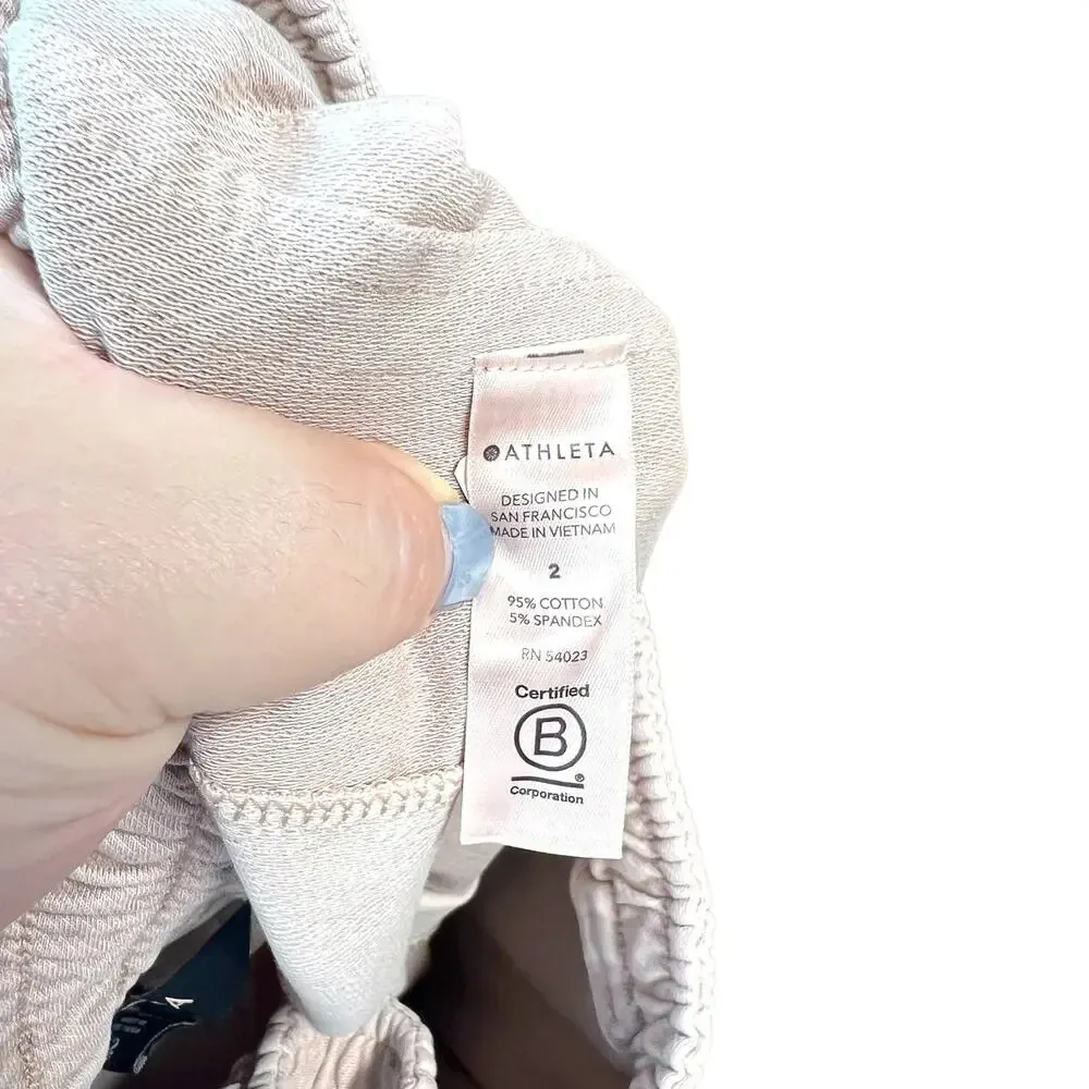 Athleta Farallon Jogger Pants in Mocha Latte Pink Beige Sweatpants‎ Size 2 - Image 11