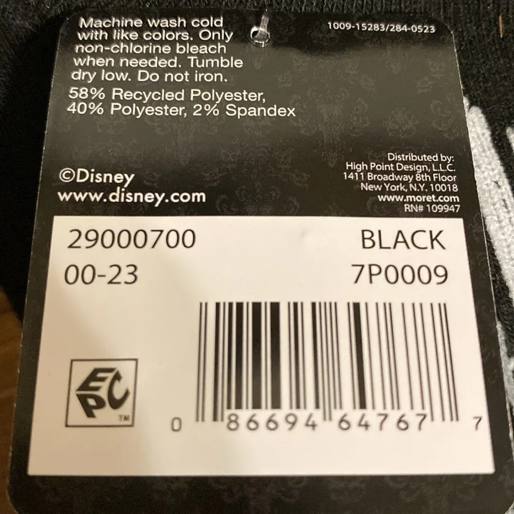 DISNEY Store Haunted Mansion Women's Halloween No-Show Socks 2-Pack black New - Image 5