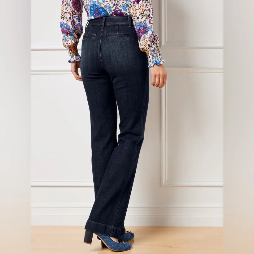 Talbots Blue Flare Wide Leg Jeans - Image 2