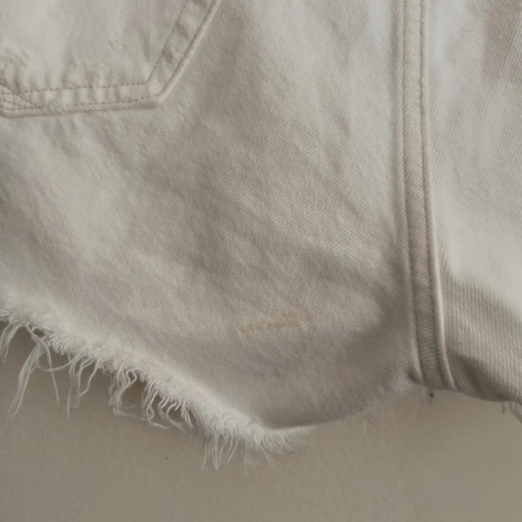 AGOLDE Womens White Parker Cotton Denim Jean Shorts Size 24 - Image 3