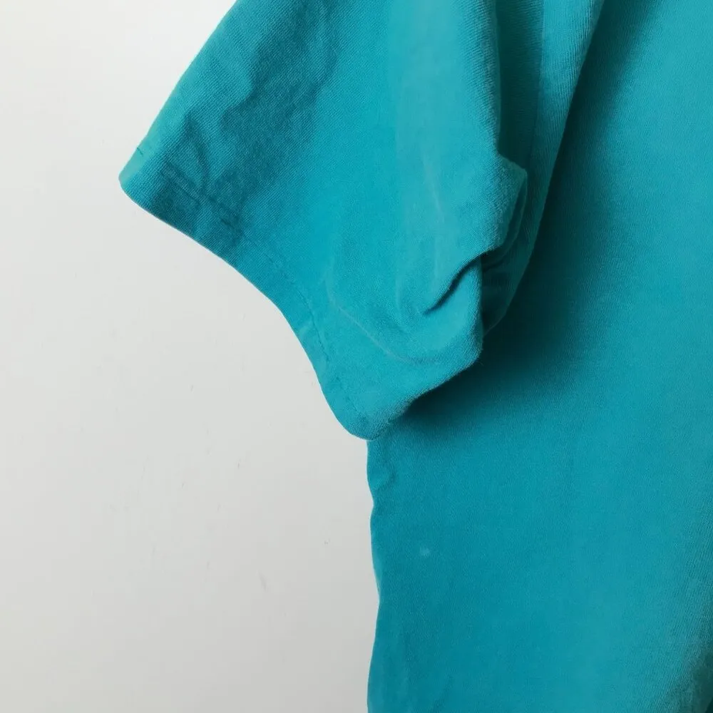 Vintage 90s Adidas T Shirt Womens USA Blue XL Extra Large Graphic Tee Cotton - Image 7