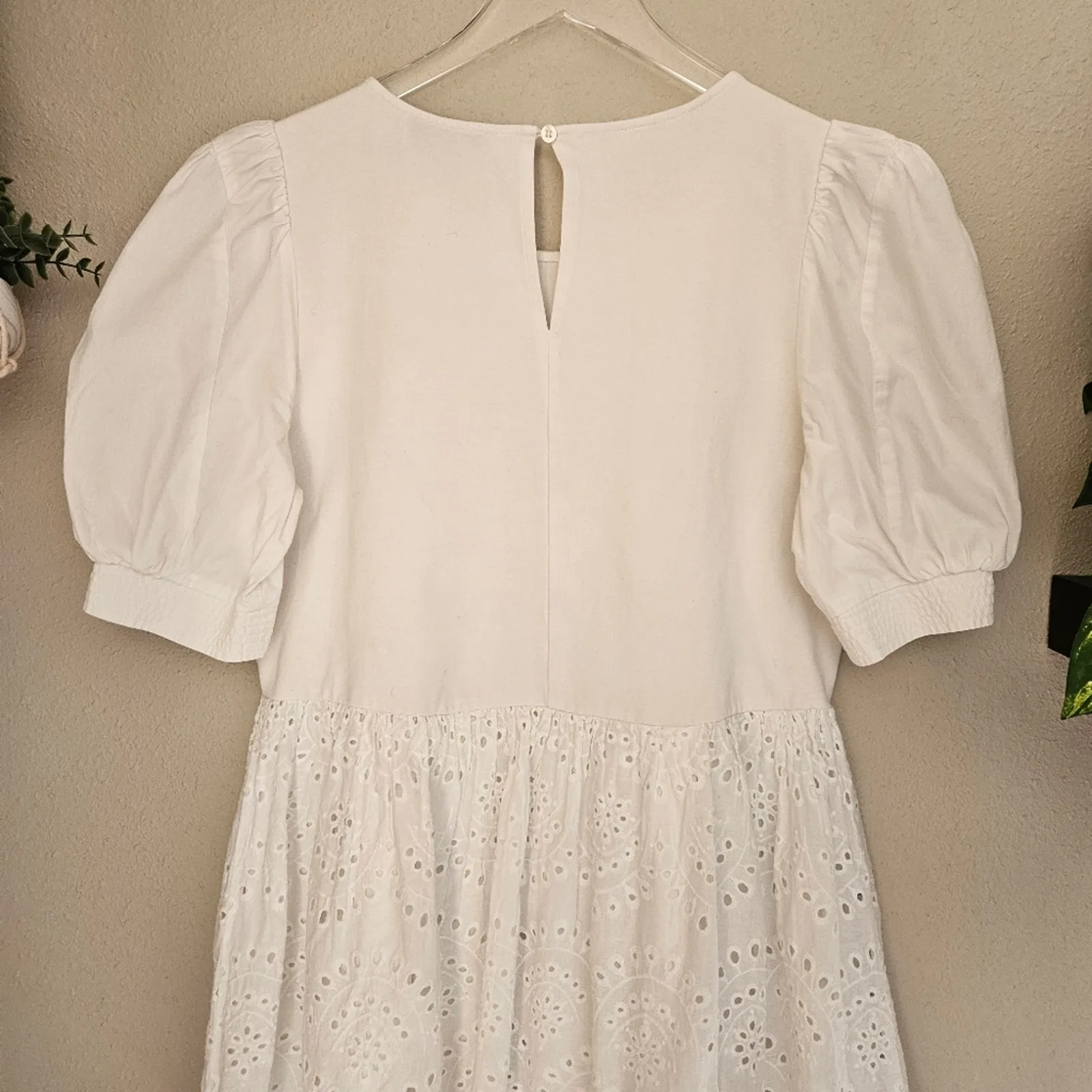 Peter Som Collective Rent the Runway White Combo‎ Eyelet Dress Mini Sz 6 $360 - Image 8