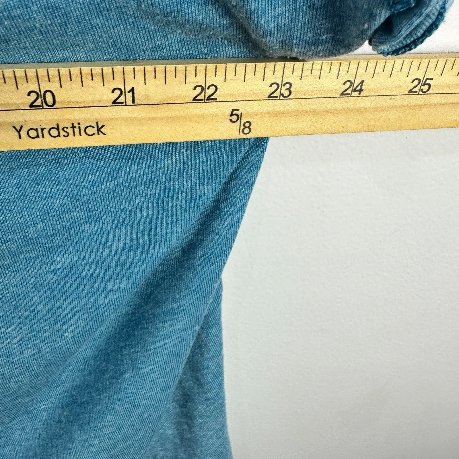 We The Free‎ Blue T-Shirt Size L Open Back Distressed Raw Hem Indie Sleaze - Image 4