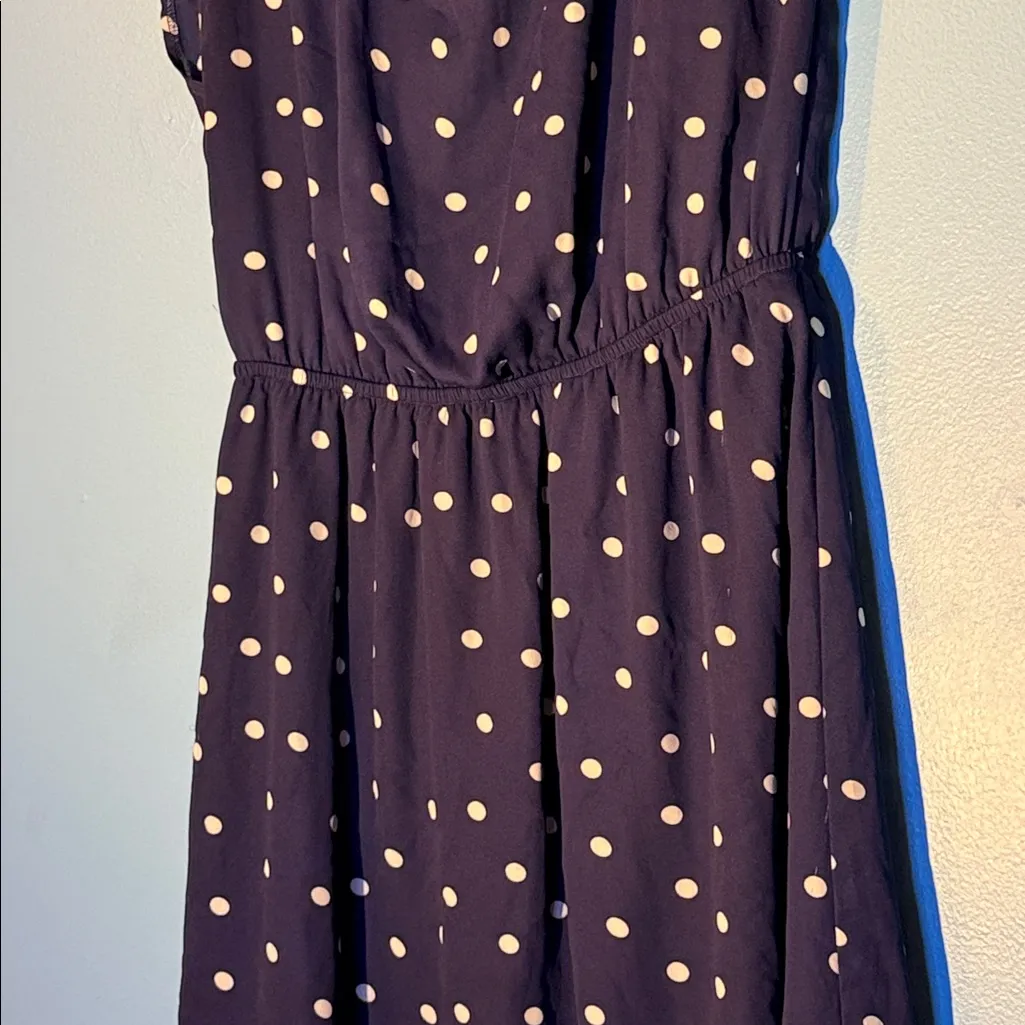 Nine Bird MEDIUM Navy Blue Polka Dot Women's Dress - Image 3