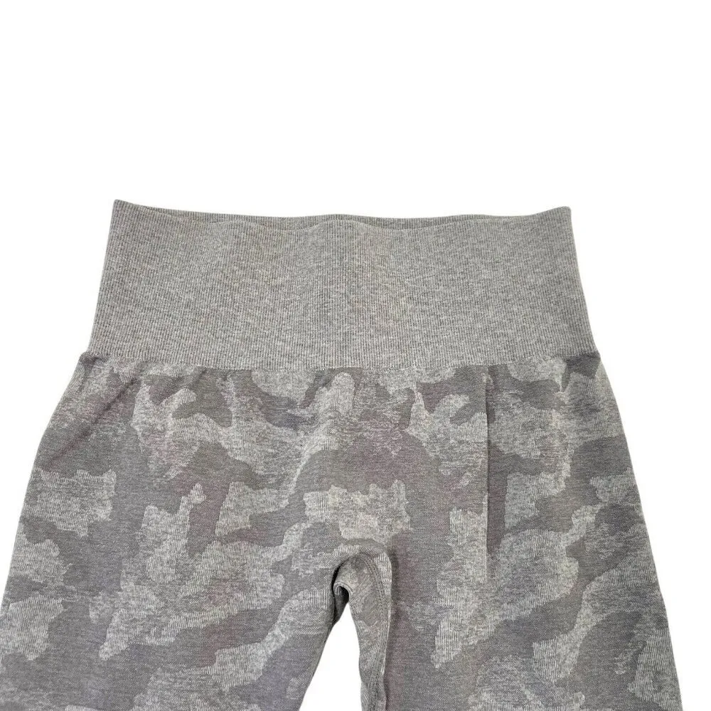 NVGTN Camo Seamless High Waist Leggings Activewear Gym Gray size Medium - Image 4