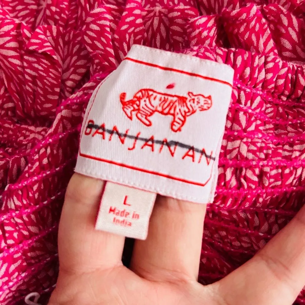 Anthropologie Banjanan Agatha Crop Top in Pink Size Large $185 - Image 7