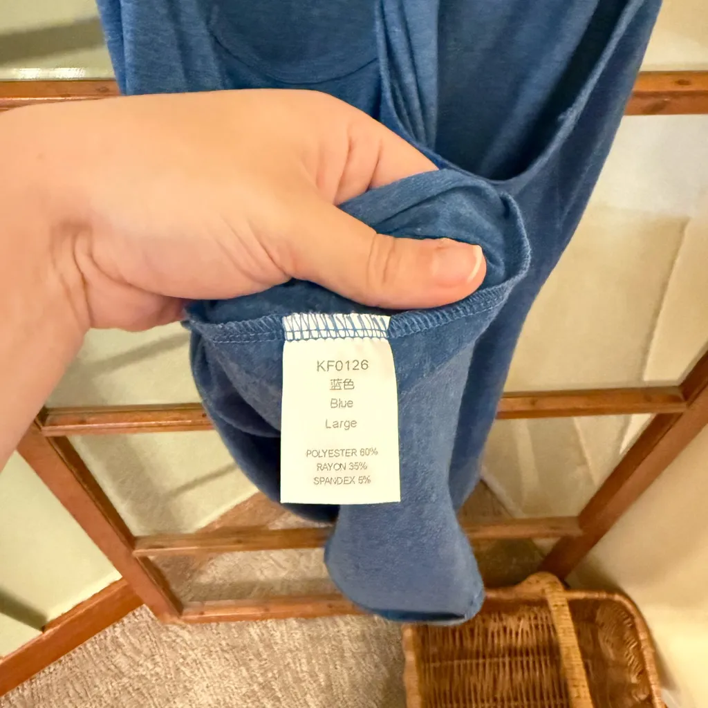 Blue “Faith” Tank Top Size L - Image 3