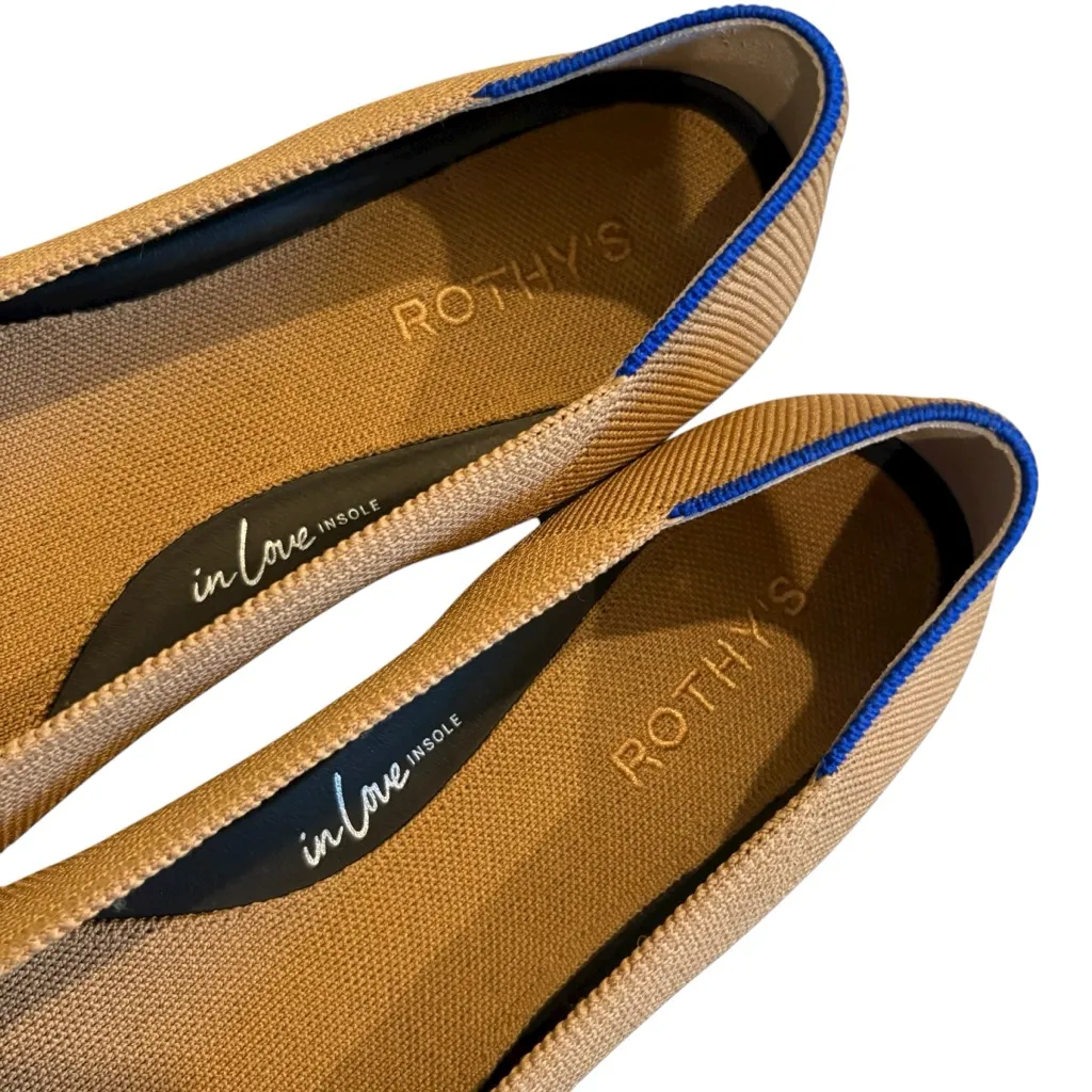 ROTHY'S The Point Ballet Flats In Retired Driftwood w/in love insole, Sz 12 - Image 13