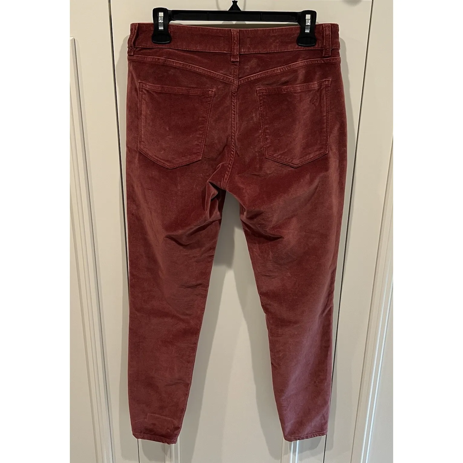 DL1961 Margaux‎ Instasculpt Dusty Rose Velvet Ankle Pants Size 29 Skinny Stretch - Image 2