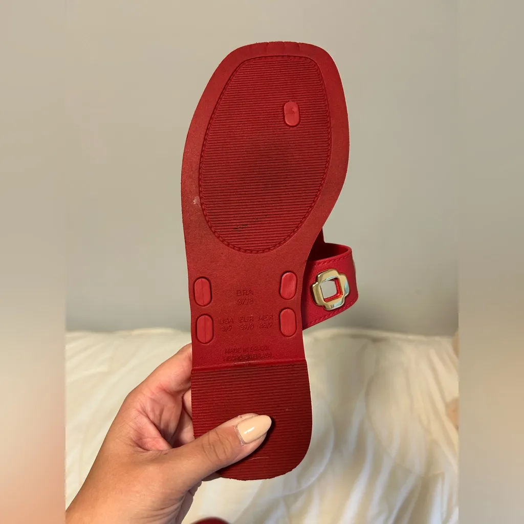 Larroude Milan Thong Sandal in Red size 8 - Image 6