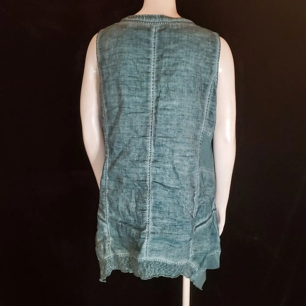 Soft Surroundings Ocean Fade Teal Tunic (PM) - Image 5