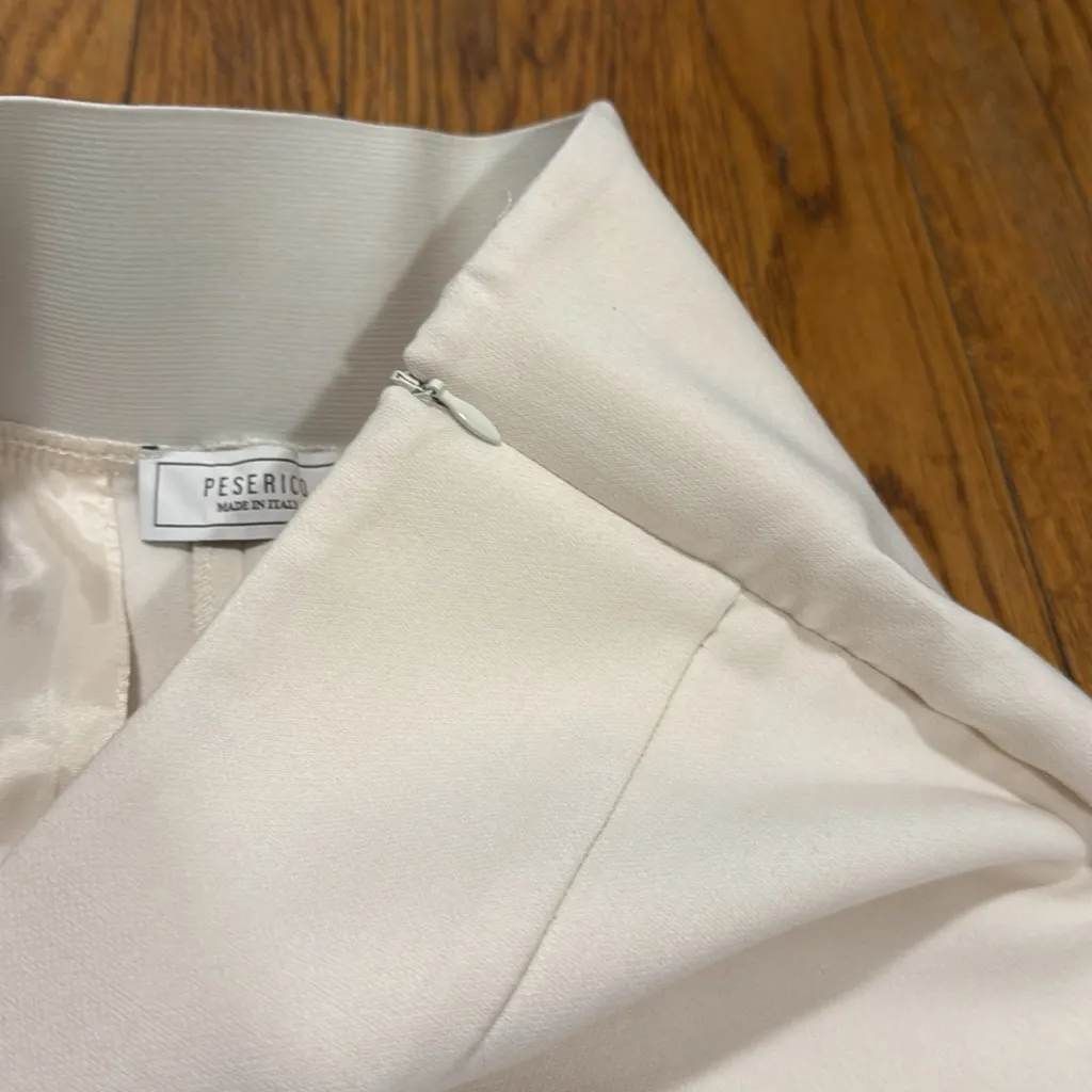 Peserico Cream Tailored pull on Trouser pants made in Italy size 40 28 inseam - Image 3