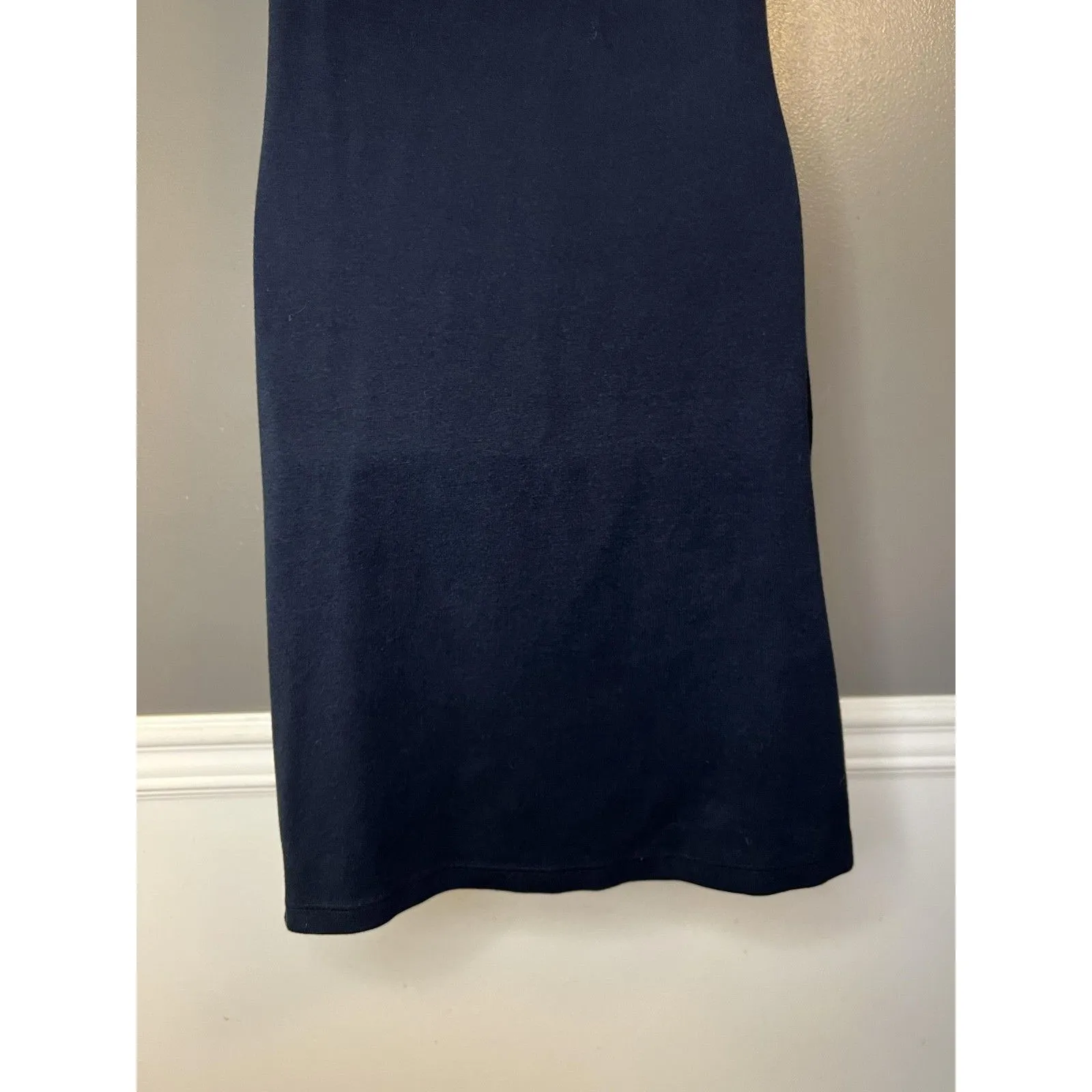 Stateside Dress Womens Medium Navy Short Sleeve T Shirt Knee Length Made USA - Image 8