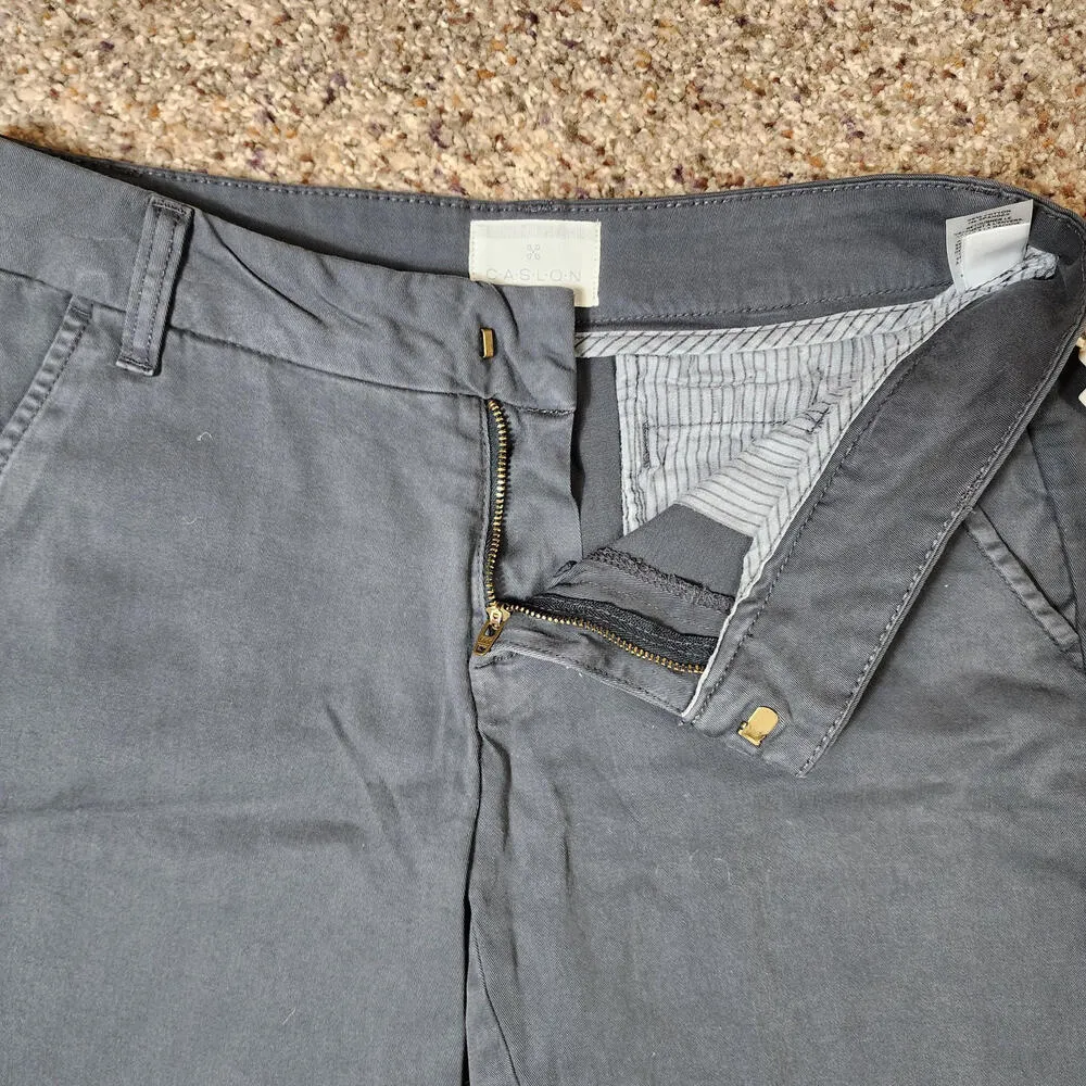 Caslon Women's  Stretch Cotton Twill 9" Shorts Gray Size 4 NWT - Image 3