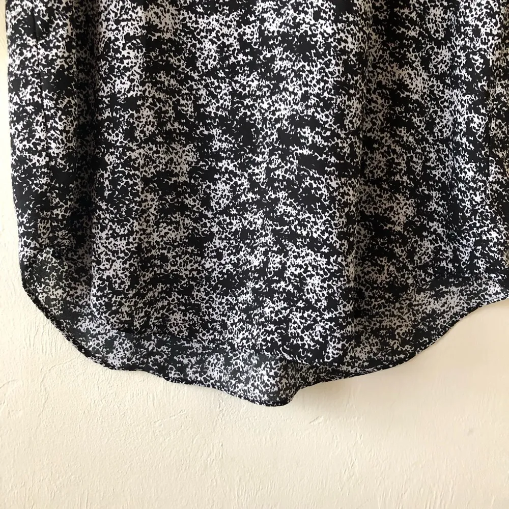 DECREE Womens Tunic Blouse 3/4 Sleeves Black & White - Image 3