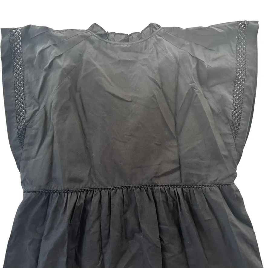 Marie Oliver Day Dress Black Size Medium Babydoll Silk Cotton Loose Fit - Image 6