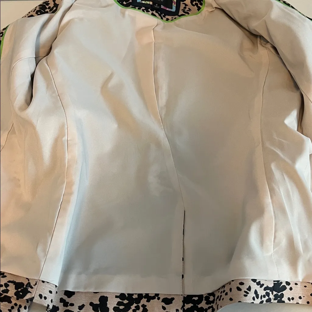 JCrew Leopard Print Open Front Blazer Tan/Black Size 2 - Image 8