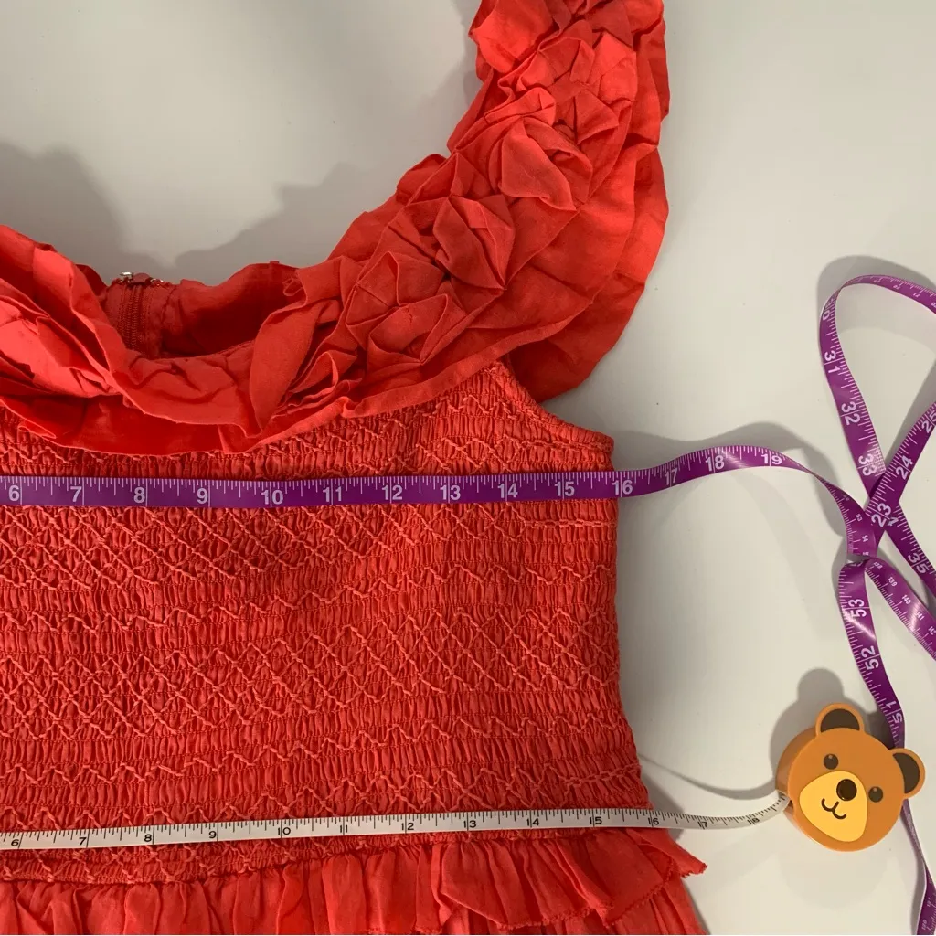 Sea New York XL NEW Frida Red Solid Strapless Dress Off Shoulder Vacation - Image 10