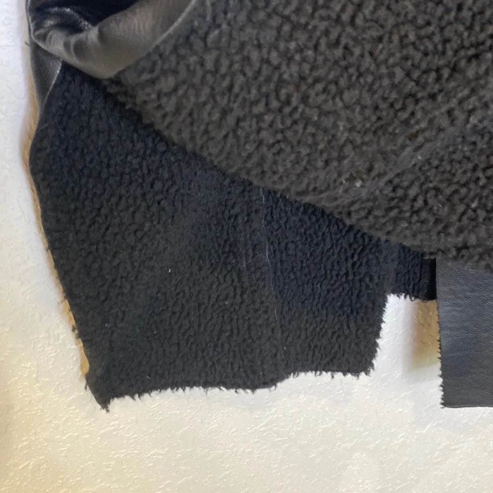 Vigoss Long Sleeve Long Length Faux Leather Jacket Asymmetric Zipper EUC Sz M - Image 3